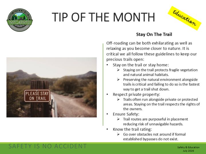 Monthly Safety Tip